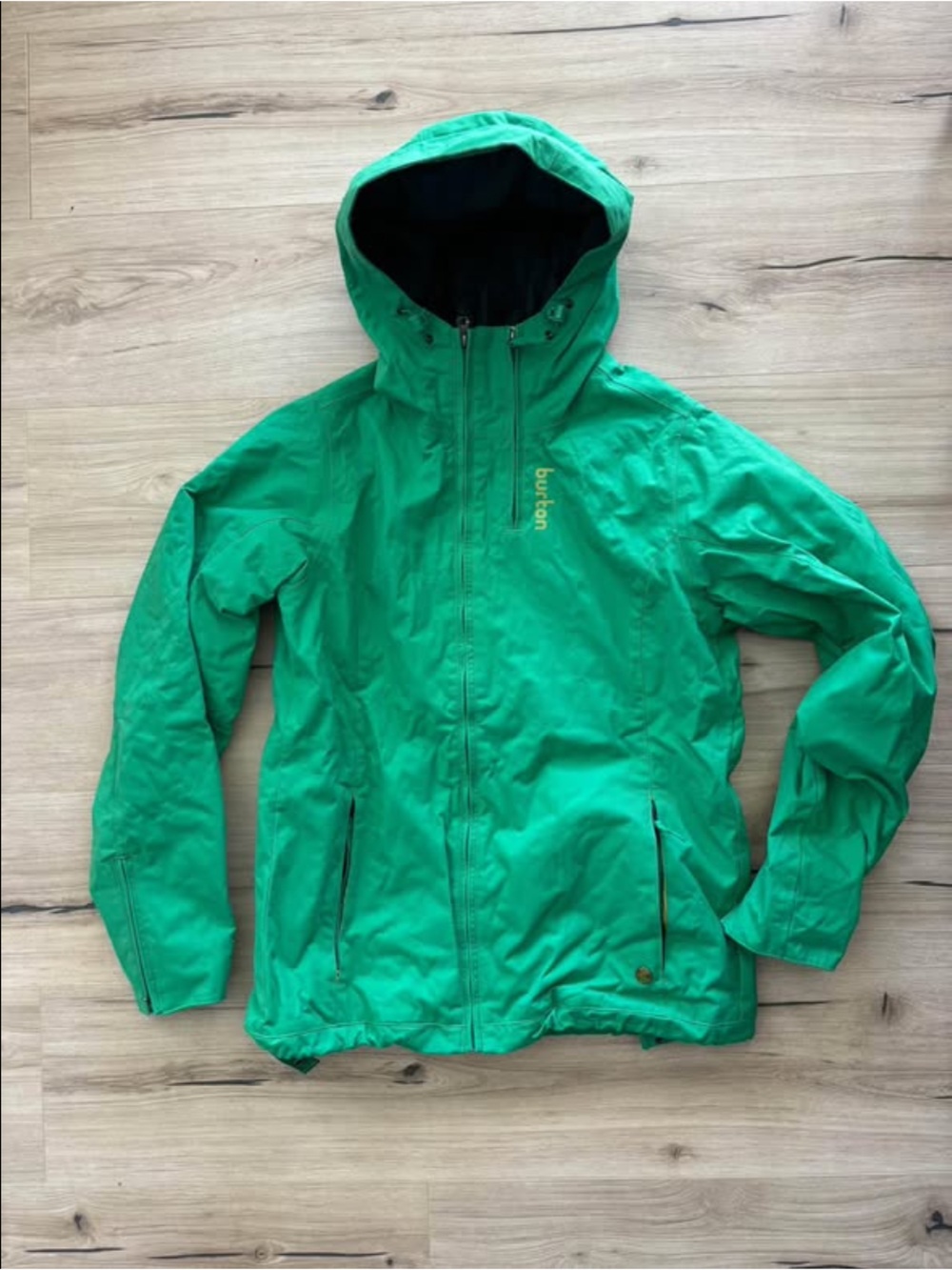 Burton Bright Green Hooded Shell Jacket